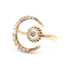 Load image into Gallery viewer, 14k Rose Cut Diamond Celestial Wrap Ring
