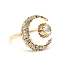 Load image into Gallery viewer, 14k Rose Cut Diamond Celestial Wrap Ring
