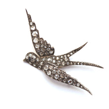 Load image into Gallery viewer, 9k Rose Cut Diamond Swallow
