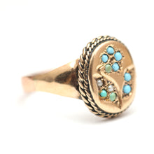 Load image into Gallery viewer, 9k Forget Me Not Shield Ring
