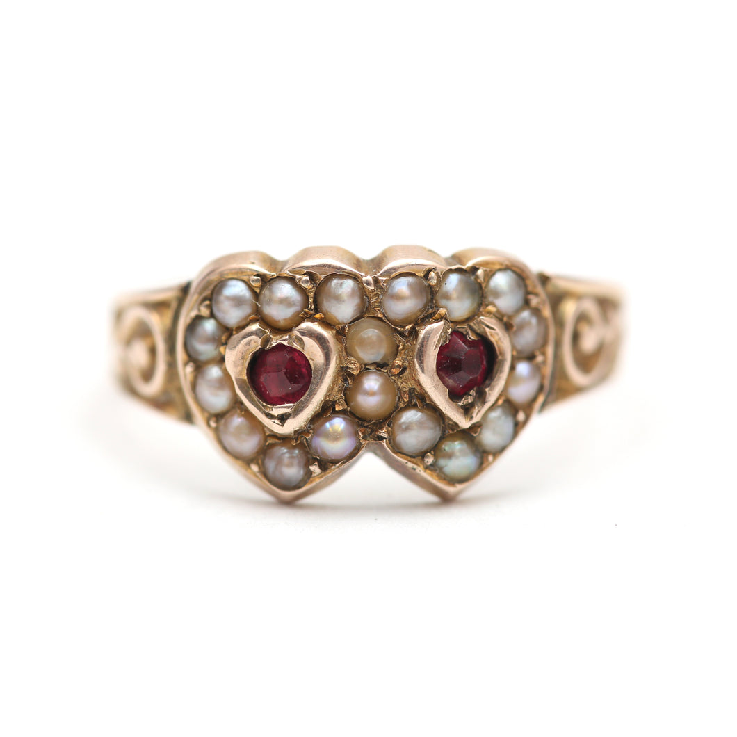 10k Victorian Sweethearts Ring