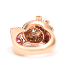 画像をギャラリービューアに読み込む, 14k Ruby Diamond Art Deco Tank Ring
