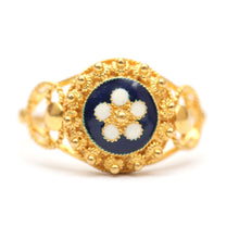 將圖片載入圖庫檢視器 19k Etruscan Revival Daisy Ring
