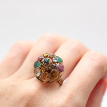 將圖片載入圖庫檢視器 14k Thai Princess Multigem Ring
