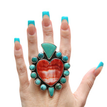 Load image into Gallery viewer, Federico Jimenez Flaming Heart Ring
