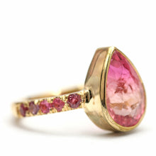 將圖片載入圖庫檢視器 14k Multitone Pink Tourmaline Ring
