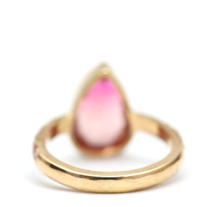 14k Multitone Pink Tourmaline Ring