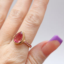 將圖片載入圖庫檢視器 14k Multitone Pink Tourmaline Ring
