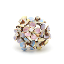 Carica l&#39;immagine nel visualizzatore di Gallery, SOLD TO A*** 14k Enamel Flower Bouquet Ring
