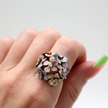 將圖片載入圖庫檢視器 SOLD TO A*** 14k Enamel Flower Bouquet Ring
