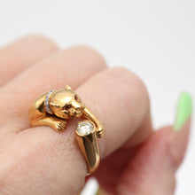 Load image into Gallery viewer, 18k Diamond Panther Ring
