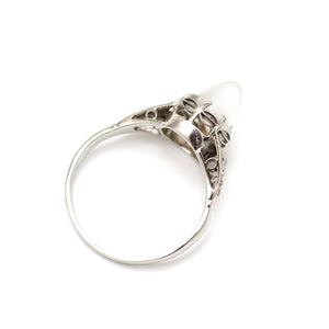 12k Moonstone Bullet Ring