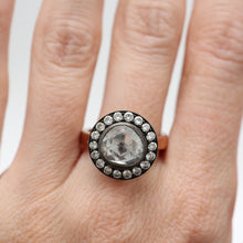 Load image into Gallery viewer, Giant Rose Cut Diamond Ring with Halo
