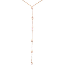 Laden Sie das Bild in den Galerie-Viewer, 14k Pink Sapphire Lariat Necklace
