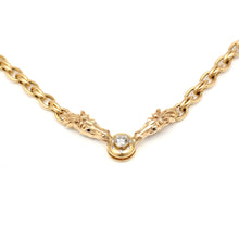 將圖片載入圖庫檢視器 14k Diamond Equestrian Chain Necklace

