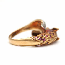 將圖片載入圖庫檢視器 14k Ruby Diamond Horse Ring
