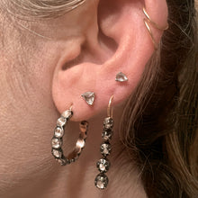 Laden Sie das Bild in den Galerie-Viewer, Victorian Rose Cut Diamond Hoop Earrings
