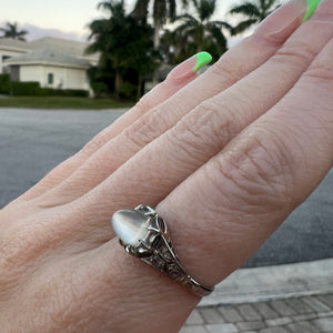 12k Moonstone Bullet Ring