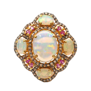 Opal Diamond Tourmaline Set