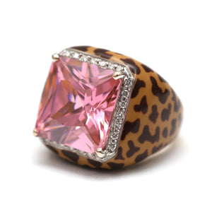 18k Pink Leopard Ring