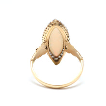 Load image into Gallery viewer, 18k Diamond Opal Navette Ring
