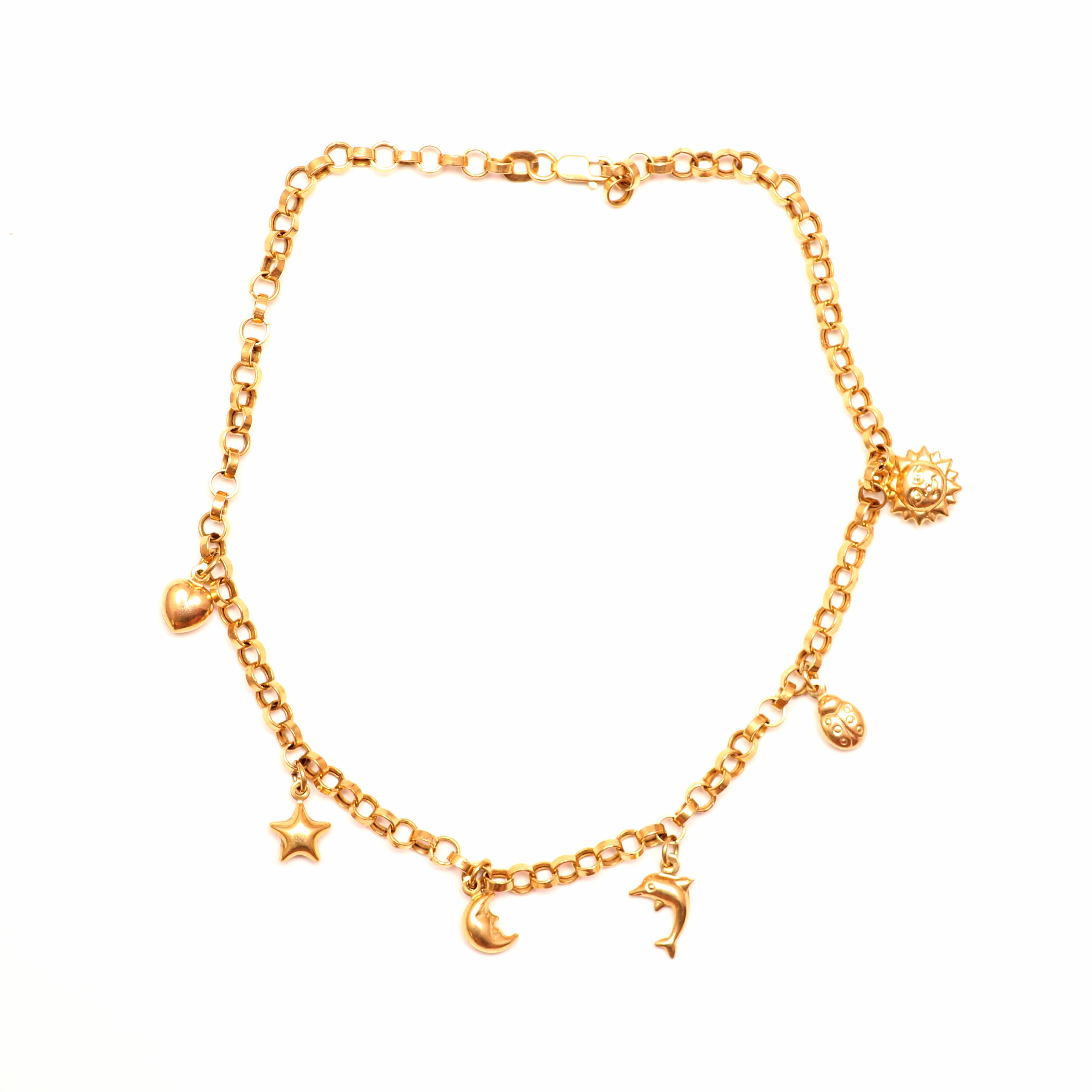 10k charm online bracelet