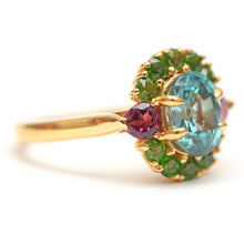 Carica l&#39;immagine nel visualizzatore di Gallery, Blue Green Pink Heart Ring
