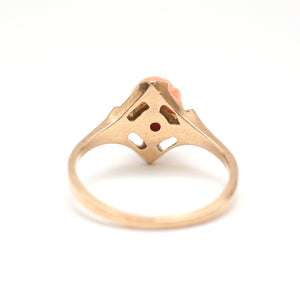 10k Coral Rose Ring