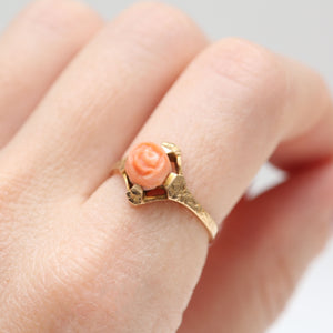 10k Coral Rose Ring