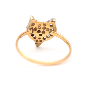15k Diamond Fox Ring