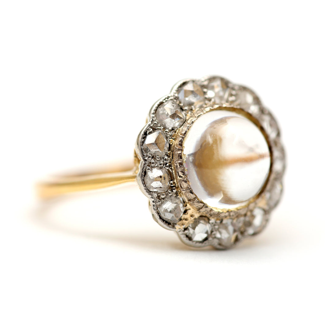 Victorian Rock Crystal Diamond Ring