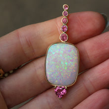 將圖片載入圖庫檢視器 14k Brazilian Opal Tourmaline Pendant
