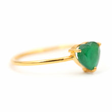 Load image into Gallery viewer, 9k Emerald Heart Ring
