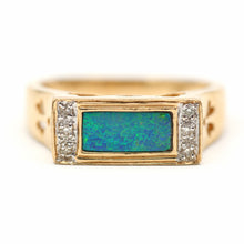 Load image into Gallery viewer, 14k Unisex Opal Inlay Ring
