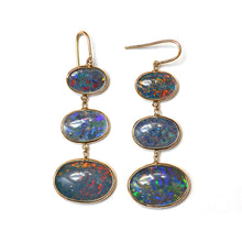 Load image into Gallery viewer, 14k Opal Doublet Earrings
